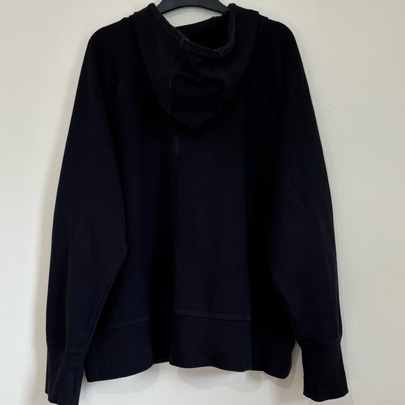 OLD NAVY BLACK Zip Up Long Sleeve Soft Slouchy Dynamic Fleece Hybrid Hoodie XXL - Picture 4 of 16